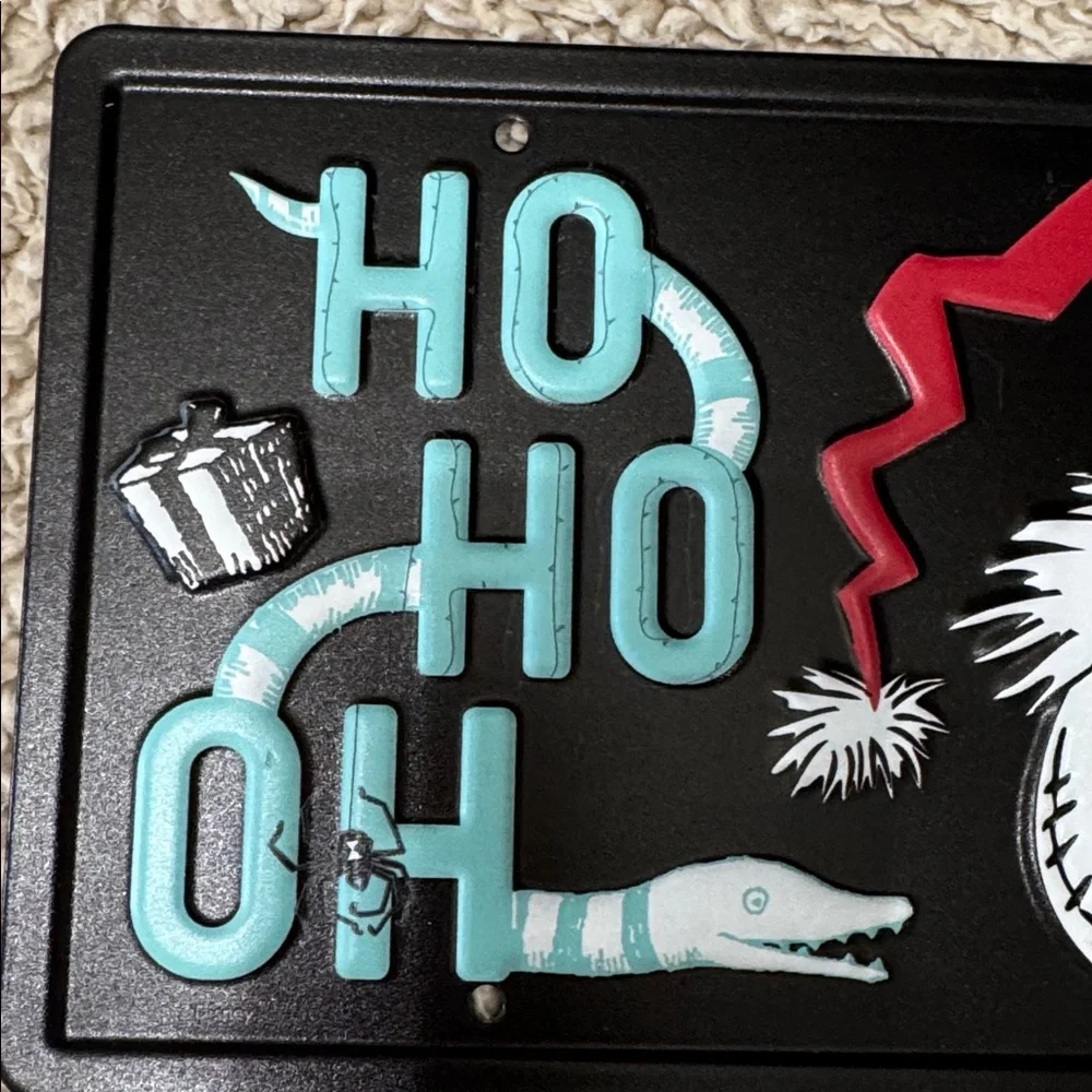 NWT Nightmare Before Christmas Metal Hanging Sign Jack Skellington License Plate